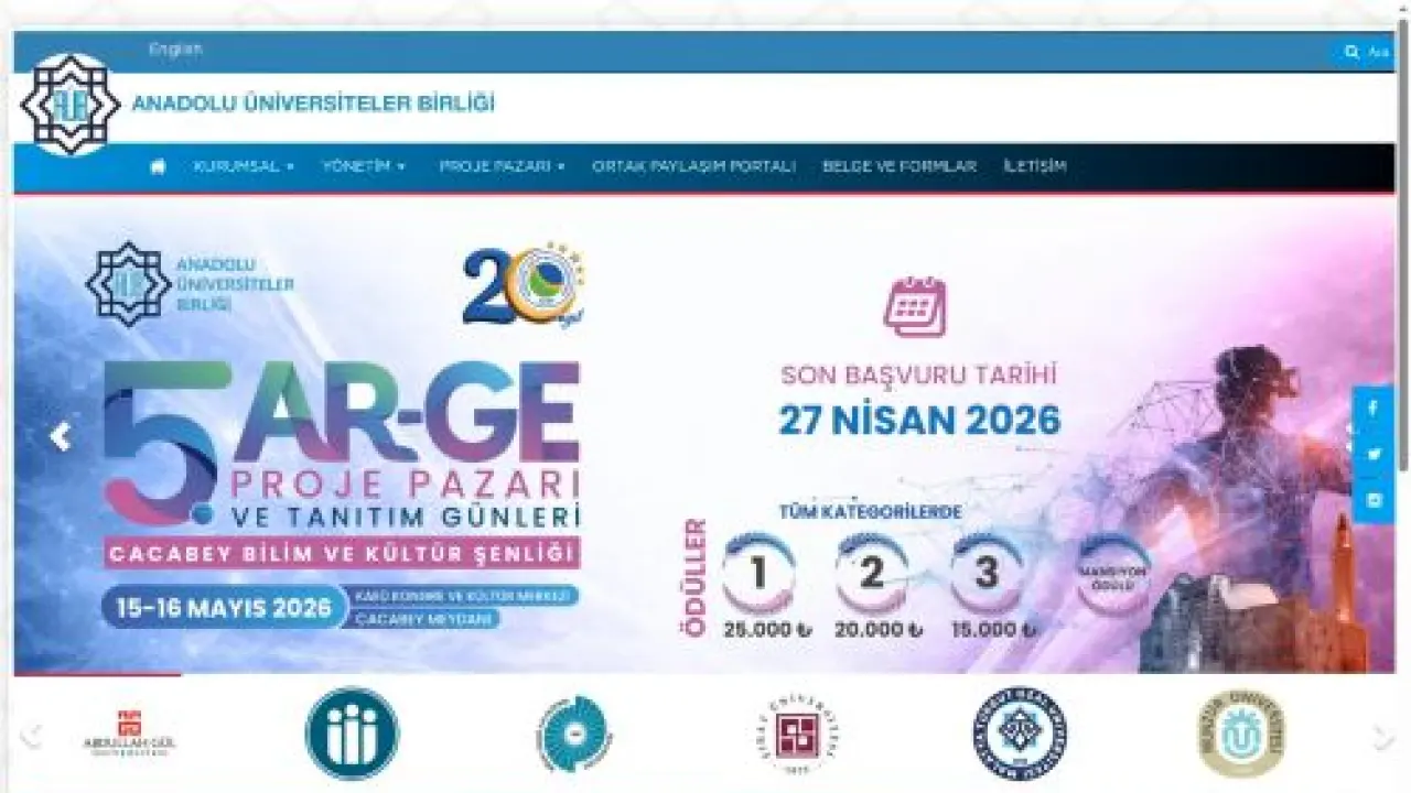 Anasayfa - ANADOLU ÜNİVERSİTELER BİRLİĞİ