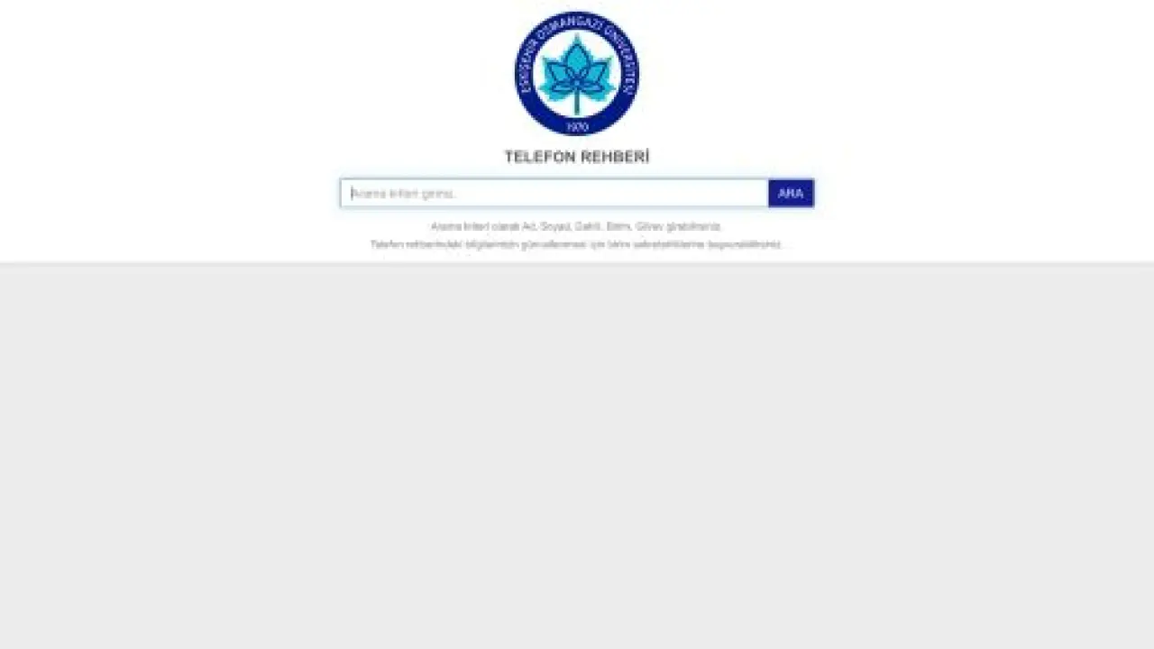 Telefon Rehberi - ESOGÜ