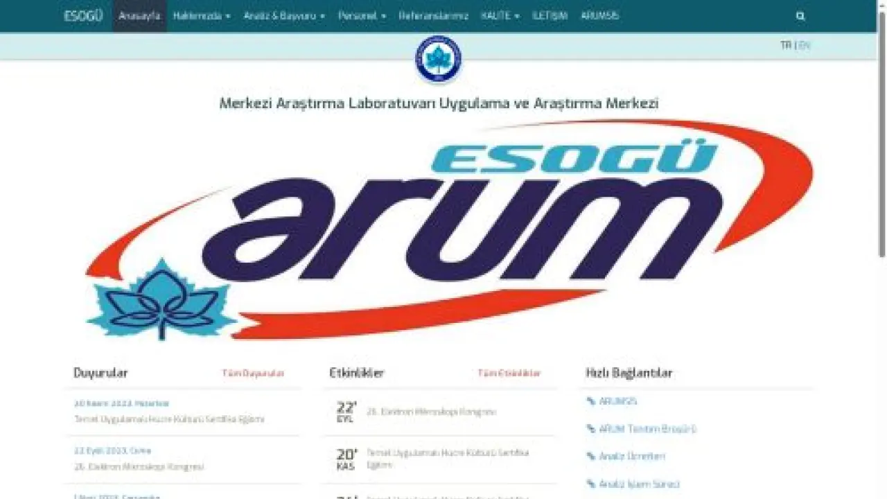 Merkezi Araştırma Laboratuvarı Uygulama ve Araştırma Merkezi | Eskişehir Osmangazi Üniversitesi - Anasayfa