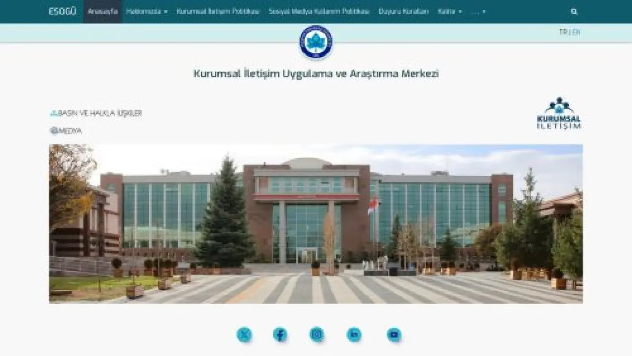 Kurumsal İletişim Uygulama ve Araştırma Merkezi | Eskişehir Osmangazi Üniversitesi - Anasayfa