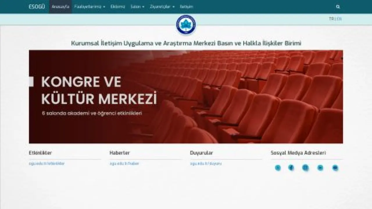 Kurumsal İletişim Uygulama ve Araştırma Merkezi Basın ve Halkla İlişkiler Birimi | Eskişehir Osmangazi Üniversitesi - Anasayfa