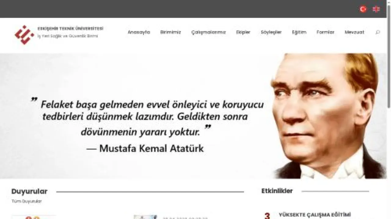 İş Yeri Sağlık ve Güvenlik Birimi - Eskişehir Teknik Üniversitesi