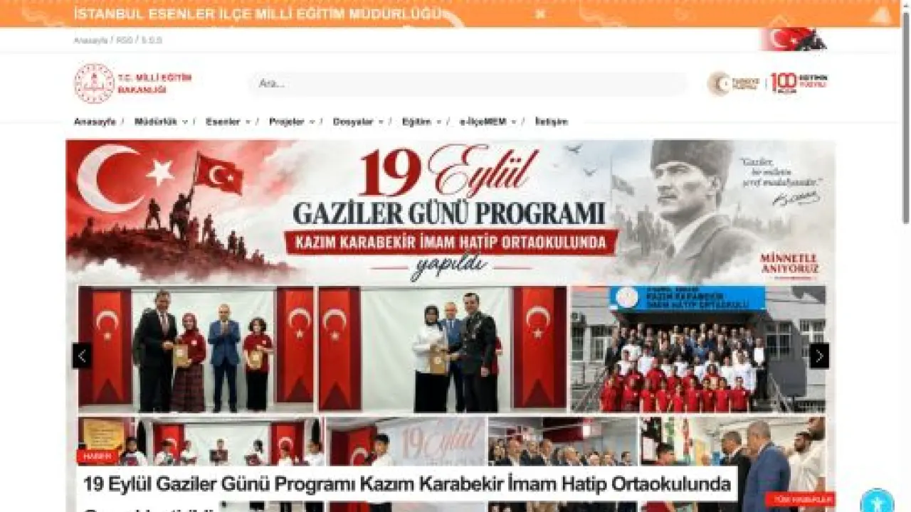 ESENLER İLÇE MİLLÎ EĞİTİM MÜDÜRLÜĞÜ - MEB İSTANBUL
