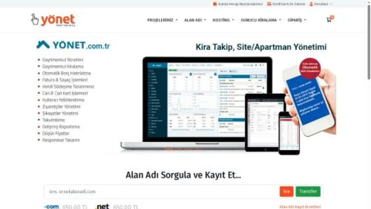 Yönet Yazılım - Ana Sayfa