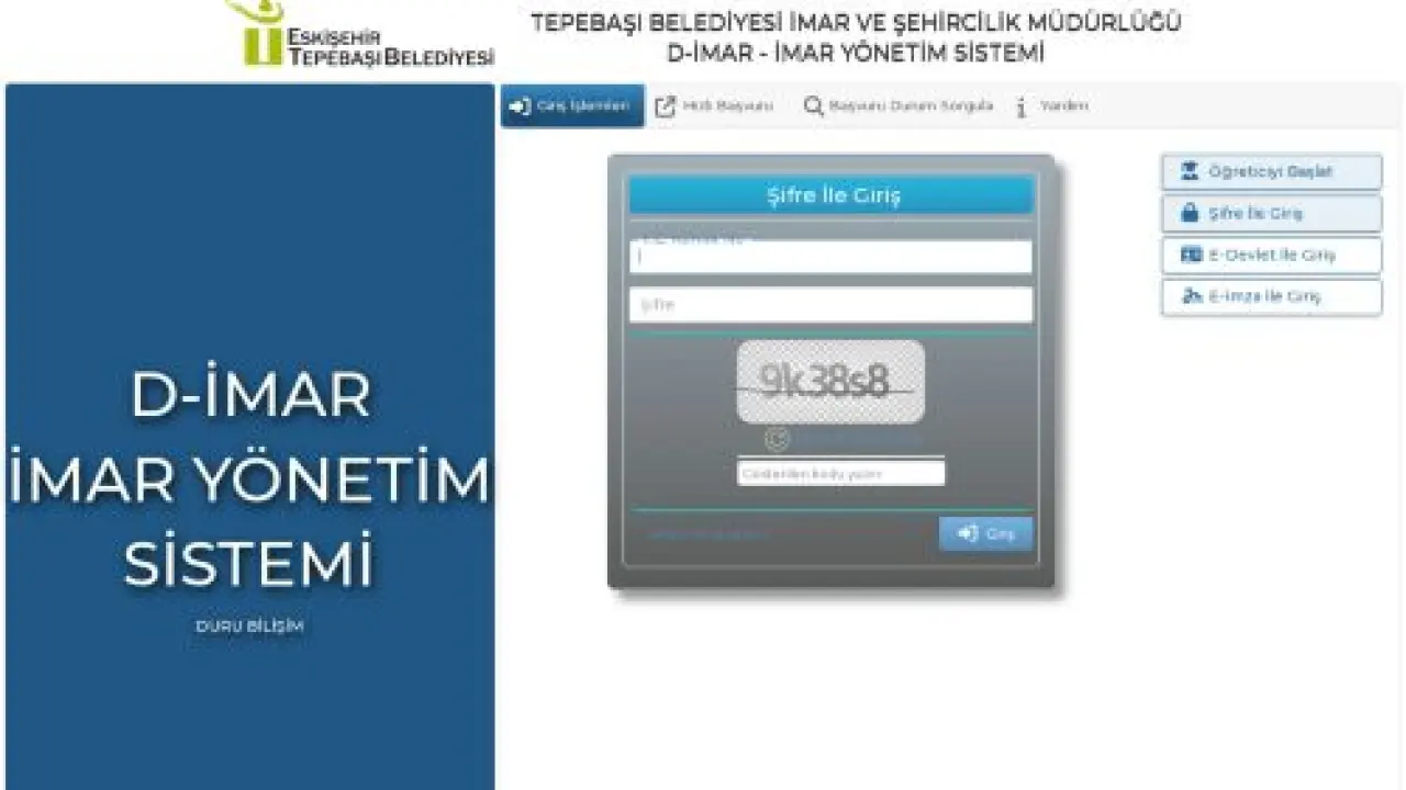 İMAR YÖNETİM SİSTEMİ Web Uygulaması - D-İMAR