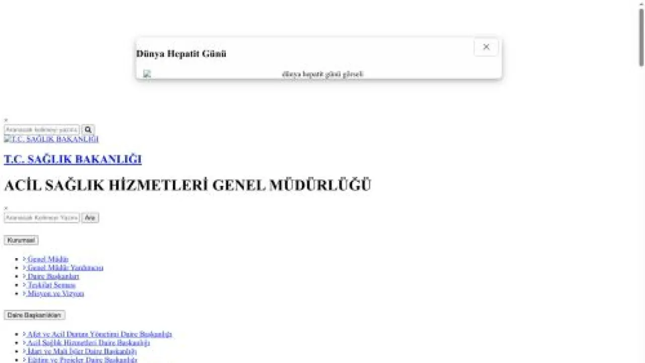 ACİL SAĞLIK HİZMETLERİ GENEL MÜDÜRLÜĞÜ
