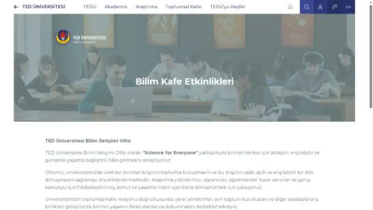 Bilim Kafe Etkinlikleri | Bilim İletişimi