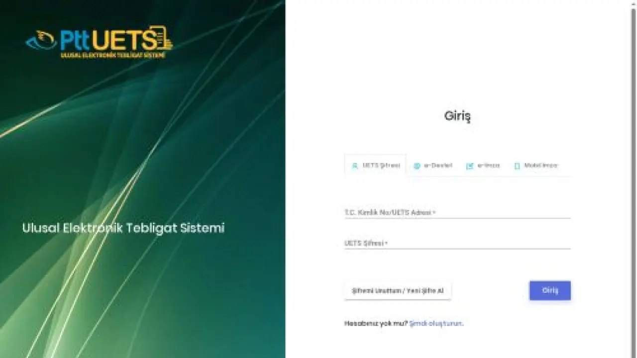 UETS | Ulusal Elektronik Tebligat Sistemi Mesaj Merkezi