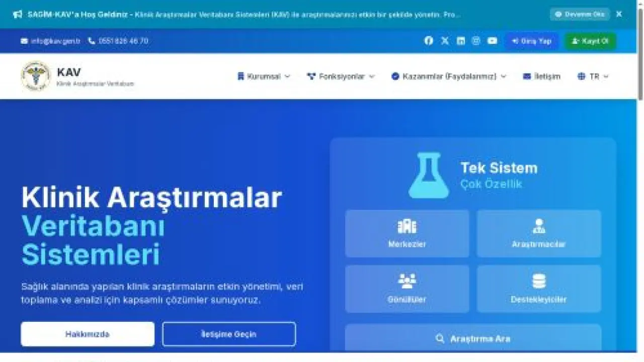 SAGİM | Klinik Araştırmalar Veritabanı