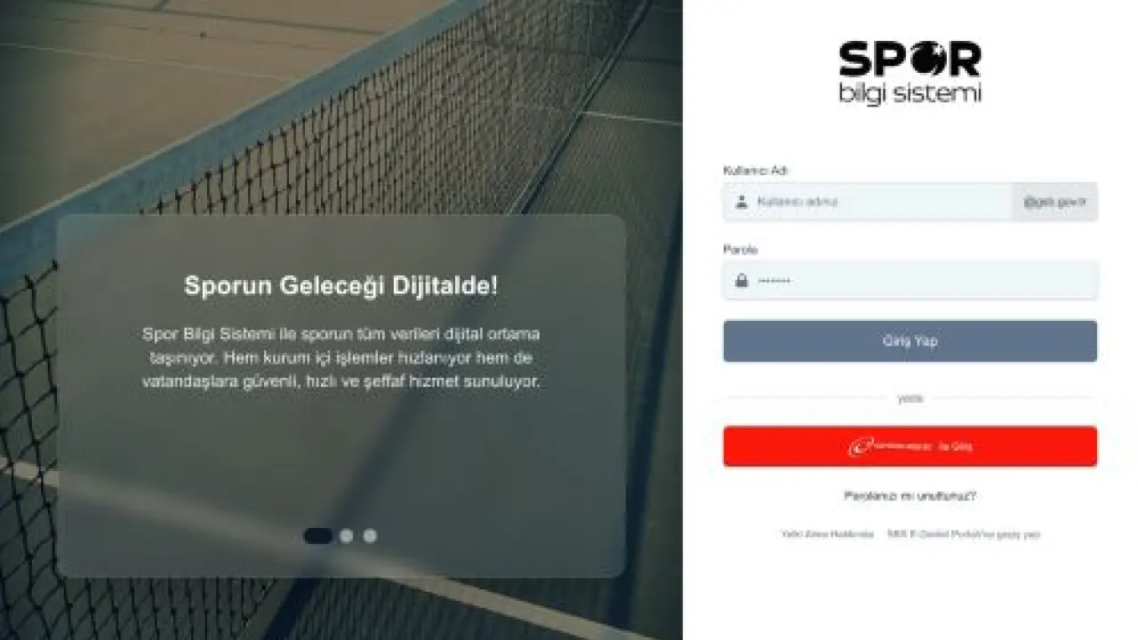 Spor Bilgi Sistemi - Oturum Açma