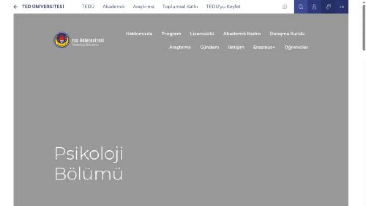 Psikoloji Bölümü | TED Üniversitesi