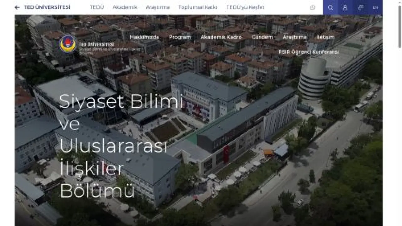 Siyaset Bilimi ve Uluslararası İlişkiler Bölümü | TED Üniversitesi