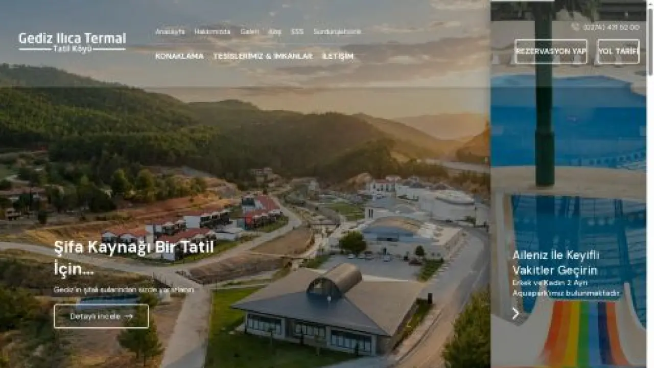 Gediz Ilıca Termal Tatil Köyü | Gediz Belediyesi