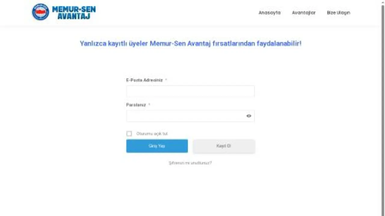 Giriş Yap – Avantaj Memursen