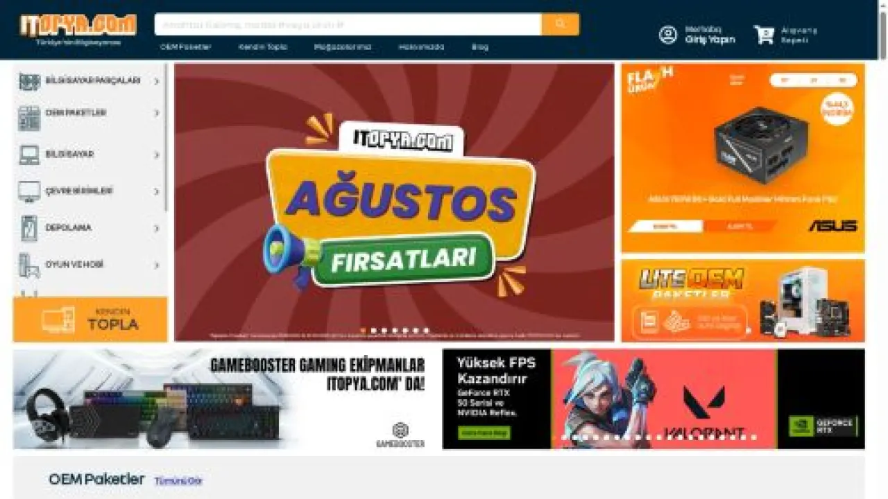 ITOPYA | Gaming Ürünler ve Bilgisayar Bileşenlerinin Yeni Dünyası