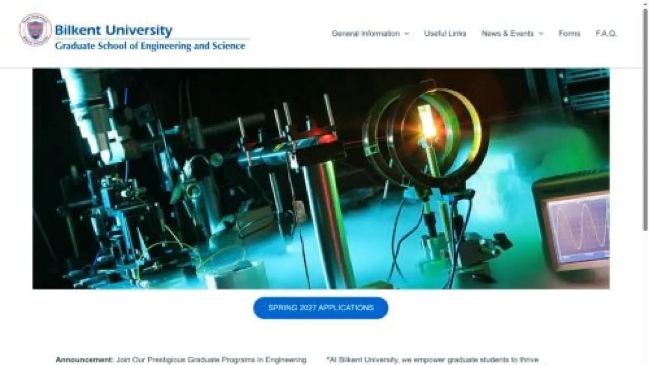 Bilkent University – Graduate School of Engineering and Science – https://mfbe.bilkent.edu.tr