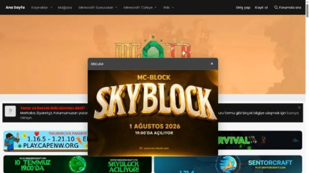Türkiye'nin En Büyük Minecraft Türkiye Forumu