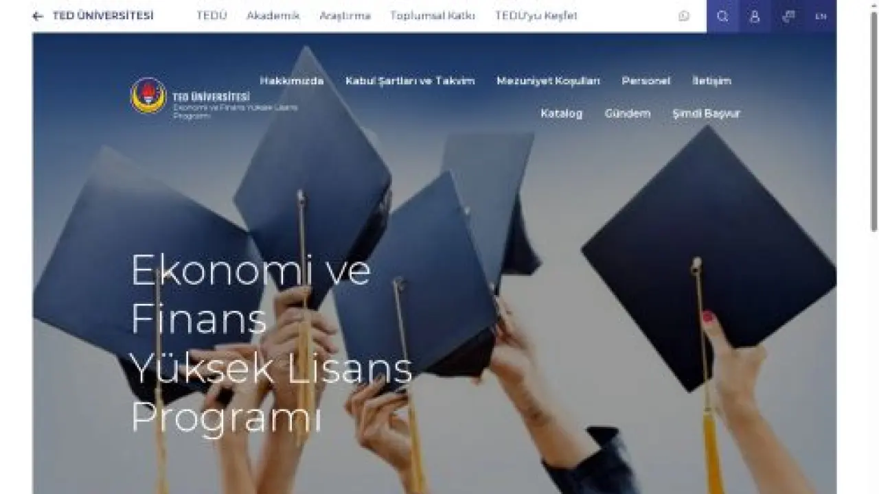 Ekonomi ve Finans Tezli/Tezsiz Yüksek Lisans Programı Başvuruları Başladı | TED Üniversitesi