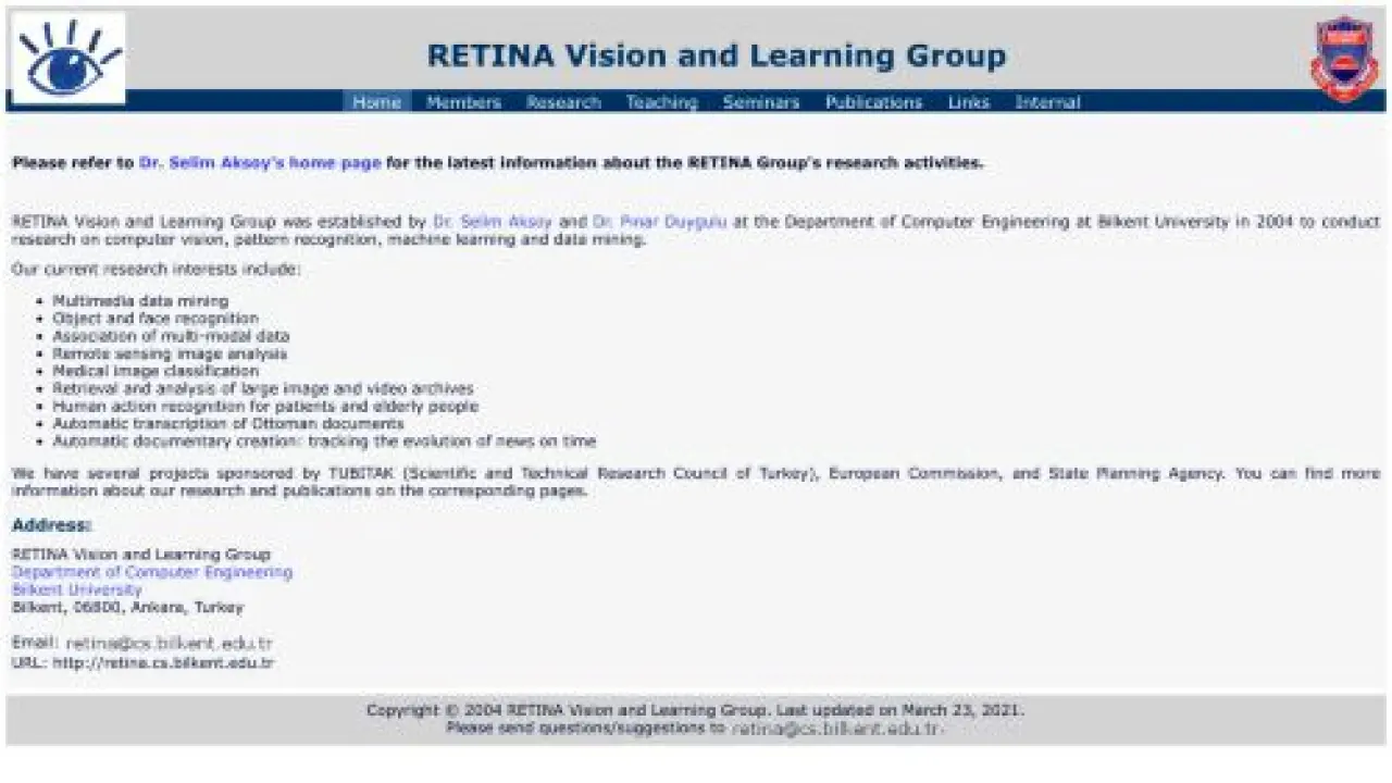 Bilkent Vision and Learning Group - RETINA