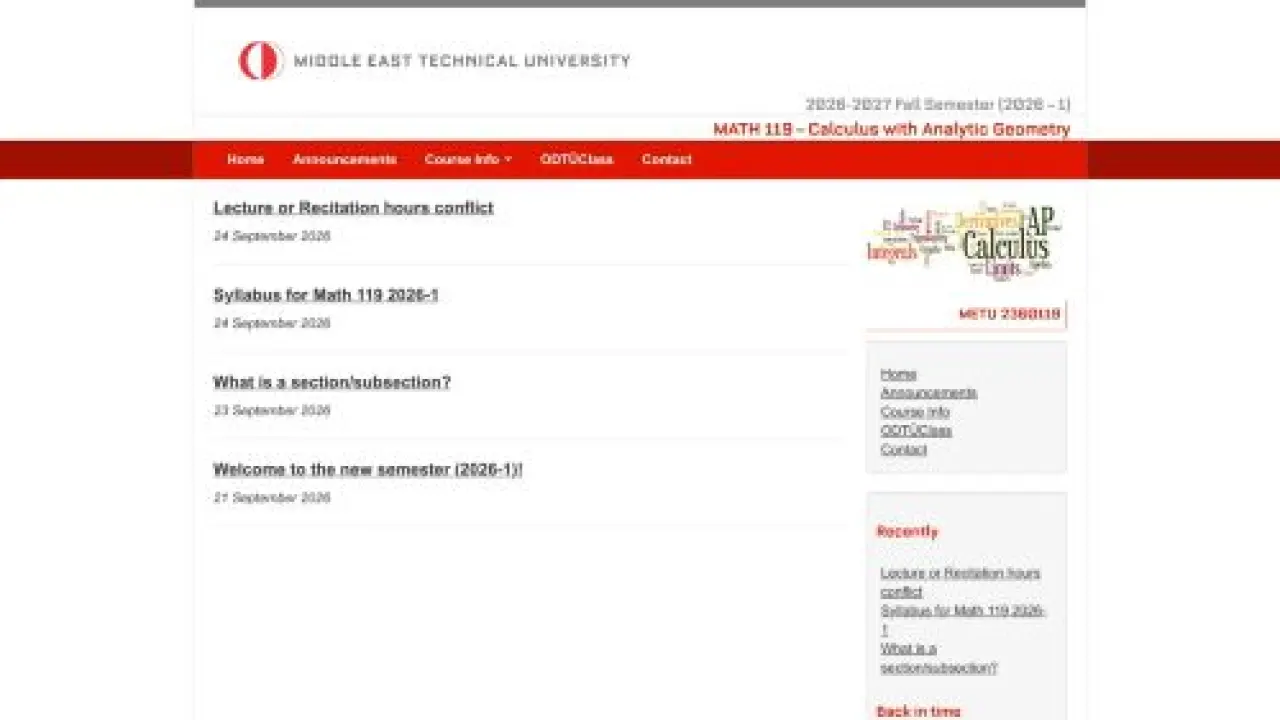 MATH 119 – Calculus with Analytic Geometry