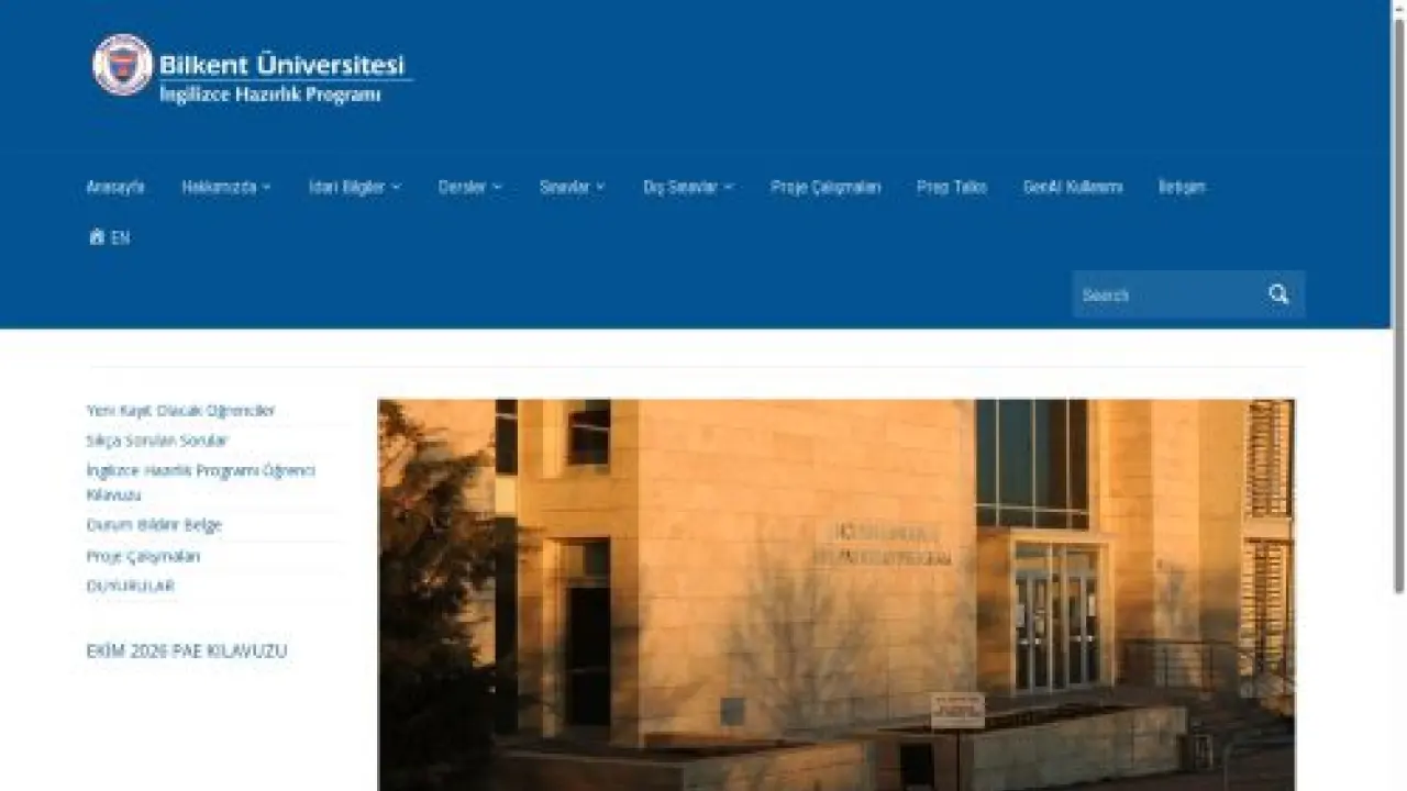 PAE – Bilkent University – English Language Preparatory Program
