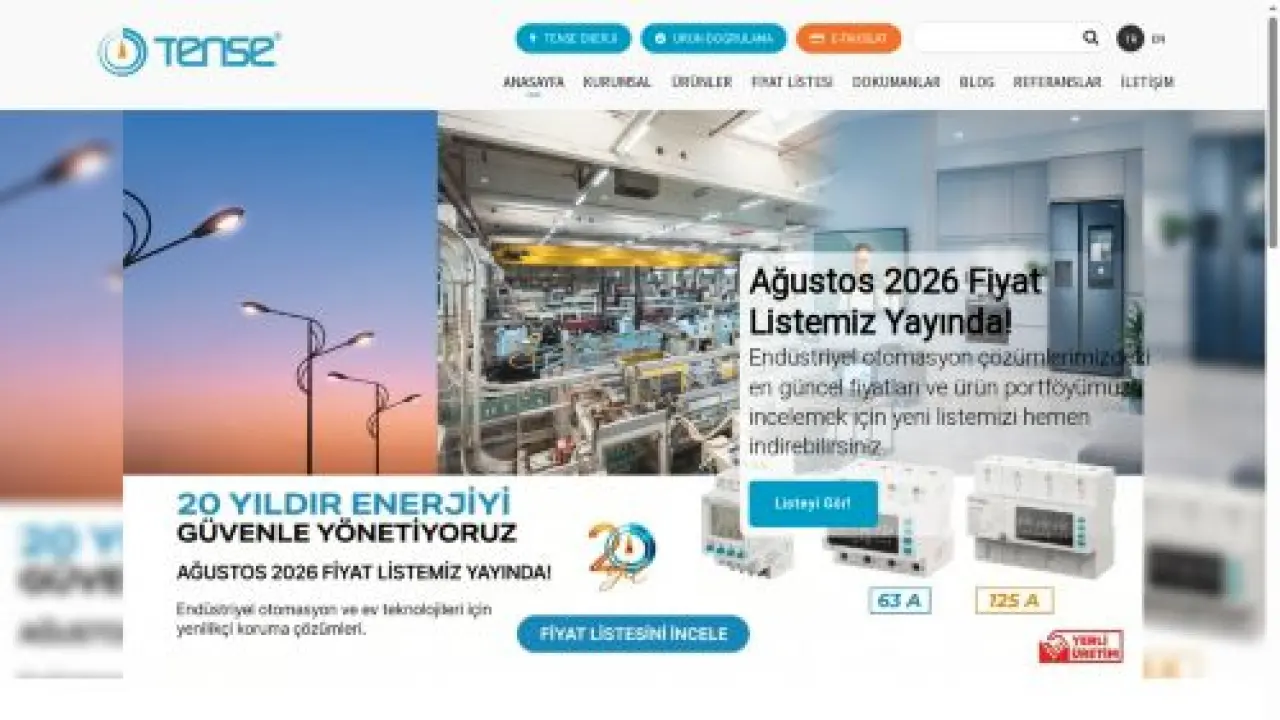 Endüstriyel Elektronik ve Endüstriyel Otomasyon - Tense Elektronik