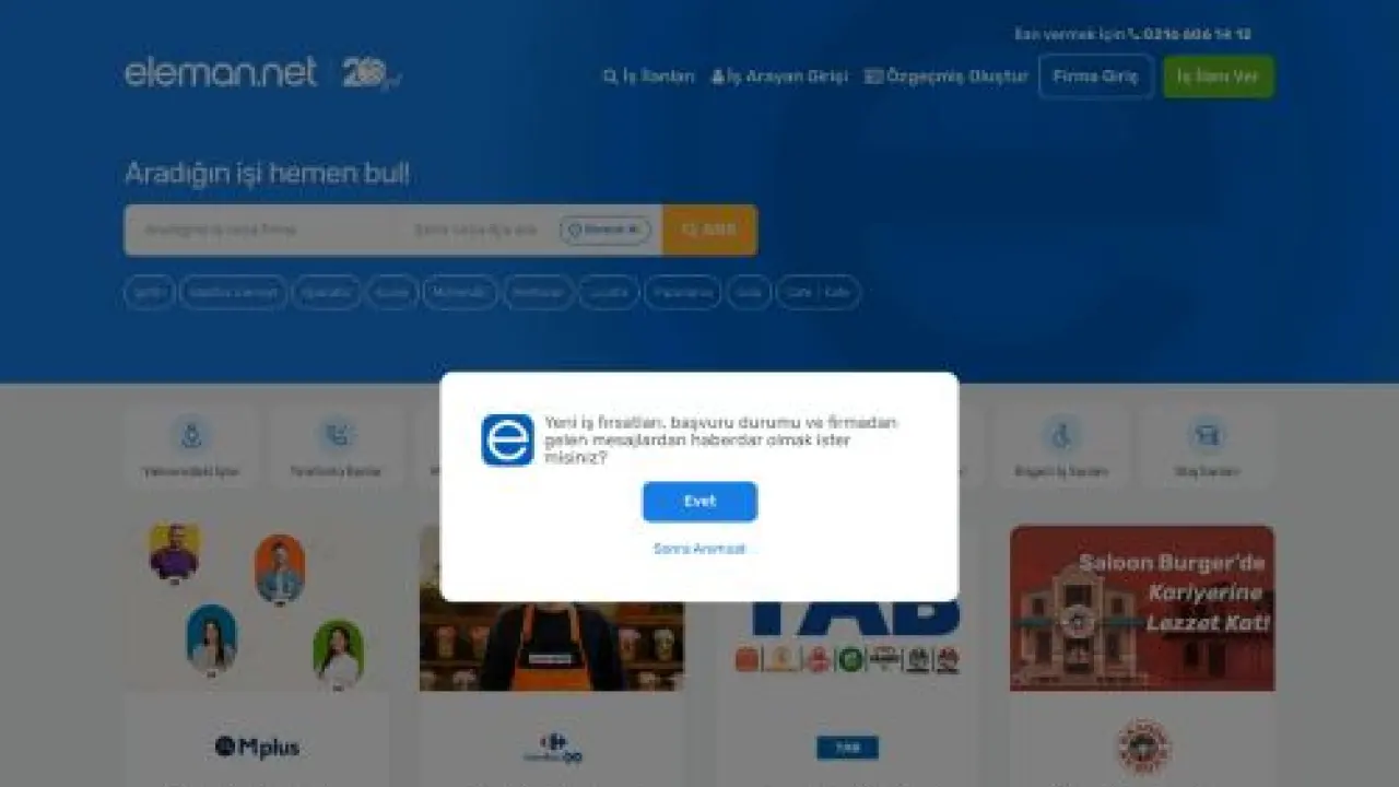 Eleman.net | iş ilanları ve eleman ilanları & Eleman Arayanlar Burada!