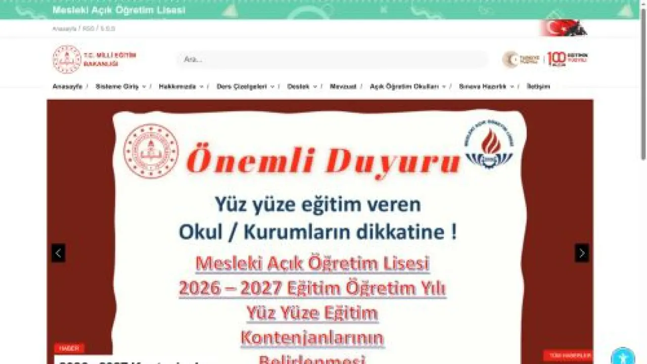 MEB Mesleki Açık Öğretim Lisesi