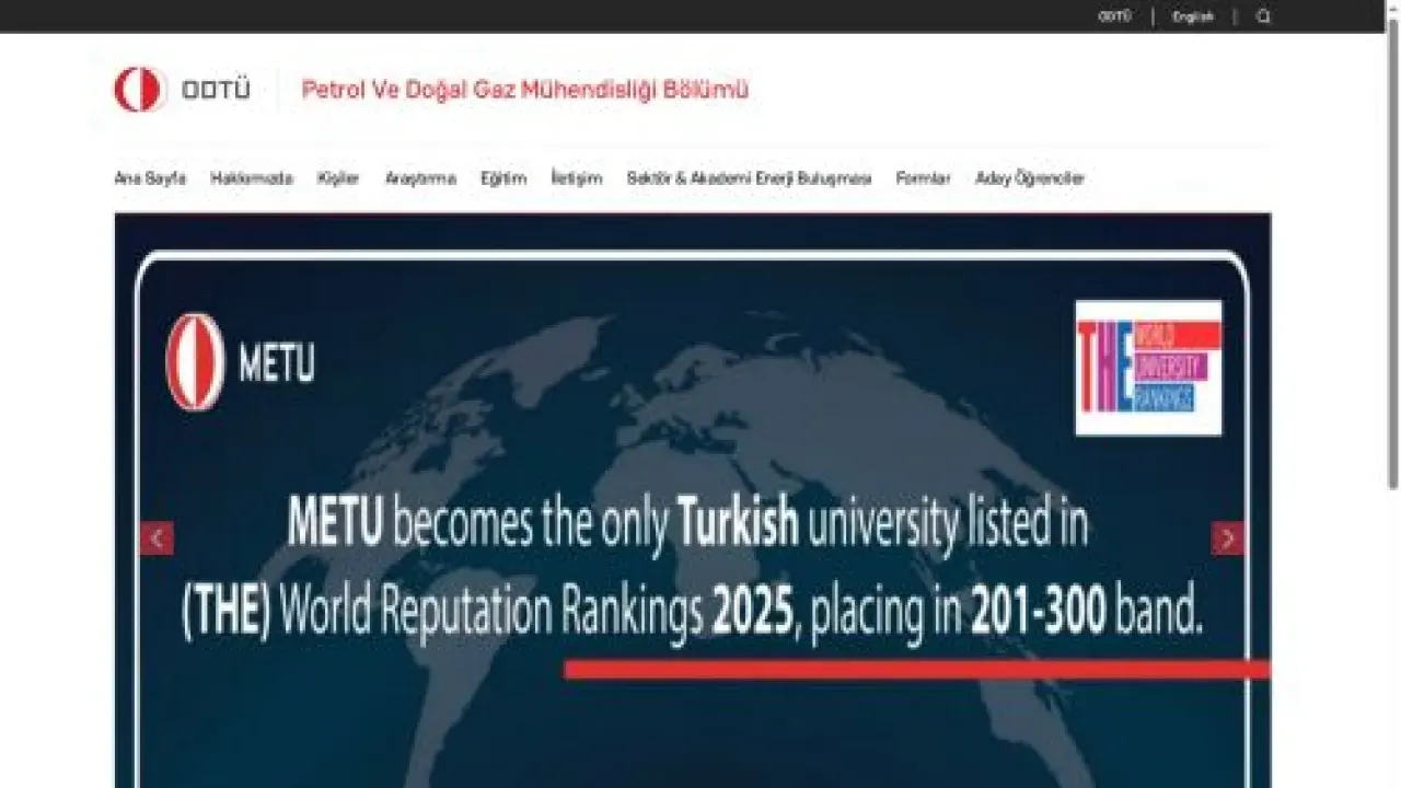 Petrol Ve Doğal Gaz Mühendisliği Bölümü