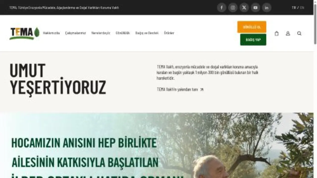 TEMA, Türkiye Erozyonla Mücadele, Ağaçlandırma ve Doğal Varlıkları Koruma Vakfı