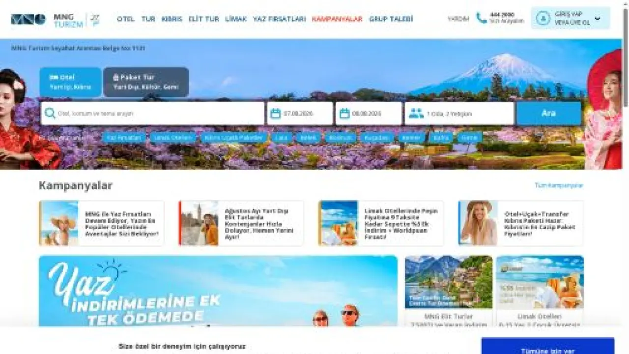 Sen Yeter ki Tatil İste! - MNG Turizm