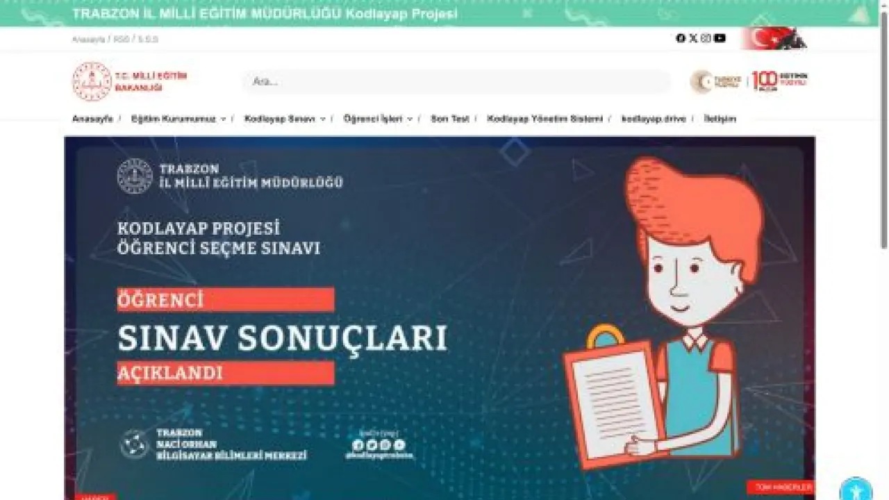 MEB TRABZON İL MİLLÎ EĞİTİM MÜDÜRLÜĞÜ Kodlayap Projesi