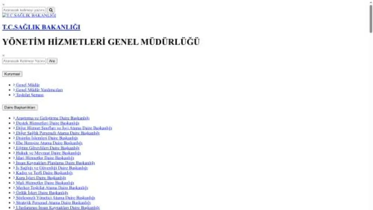YÖNETİM HİZMETLERİ GENEL MÜDÜRLÜĞÜ
