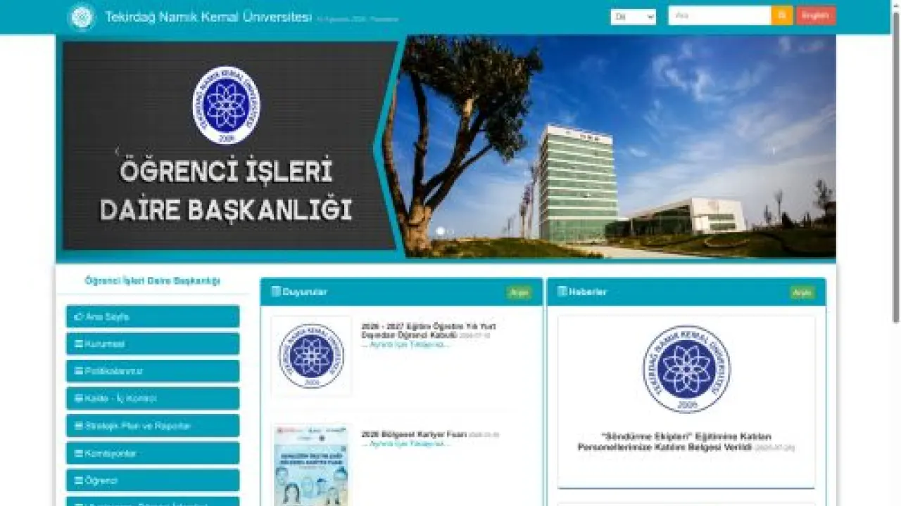 Öğrenci İşleri Daire Başkanlığı