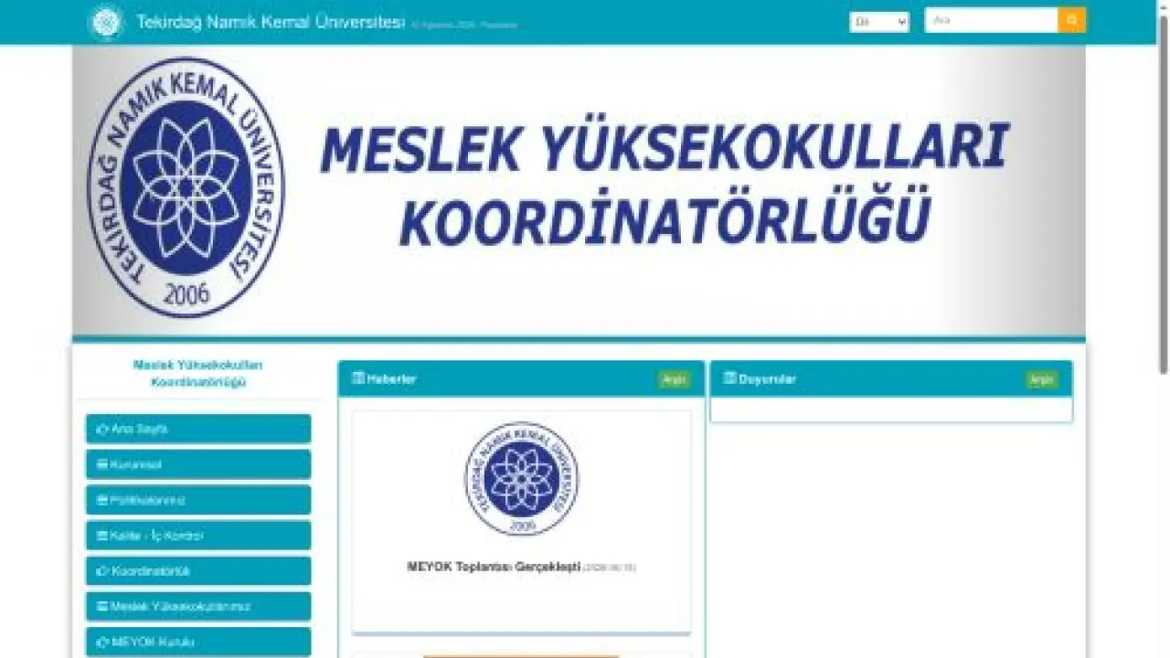 Meslek Yüksekokulları Koordinatörlüğü