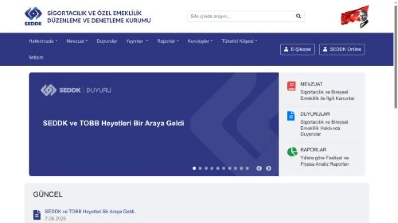 Sigortacılık ve Özel Emeklilik Düzenleme ve Denetleme Kurumu (SEDDK) - Özel Sağlık Sigortalarında Yeni Dönem Çalıştayı