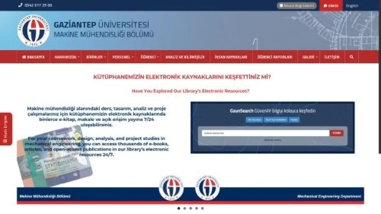 MAKİNE MÜHENDİSLİĞİ BÖLÜMÜ