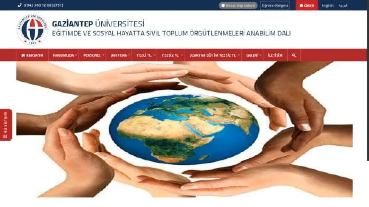 Eğitimde ve Sosyal Hayatta Sivil Toplum Örgütlenmeleri Anabilim Dalı