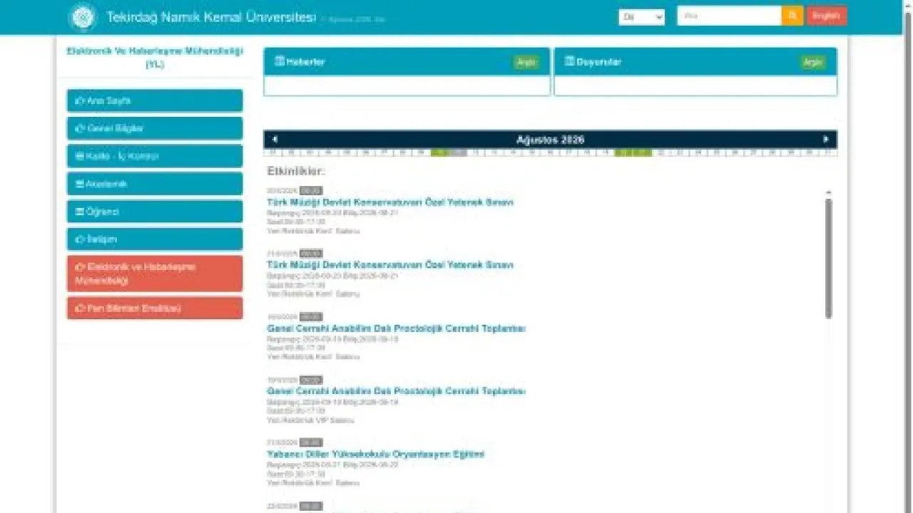 Elektronik Ve Haberleşme Mühendisliği (YL)