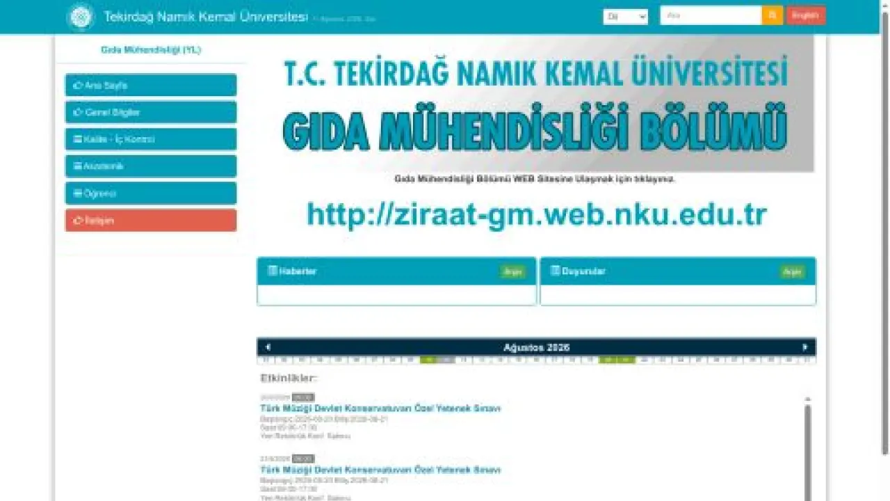 Gıda Mühendisliği (YL)