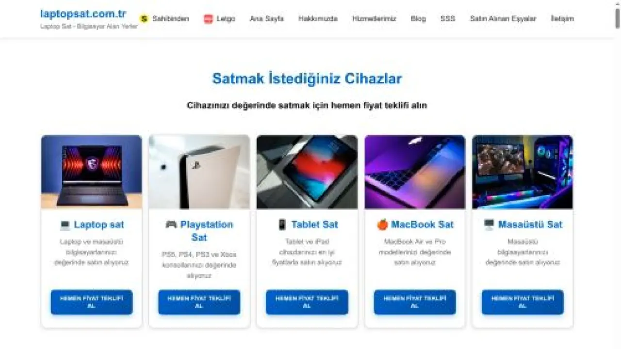 Bilgisayar Alan Yerler - Ana Sayfa - laptopsat.com.tr