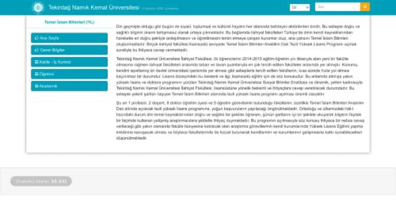 Temel İslam Bilimleri (YL)