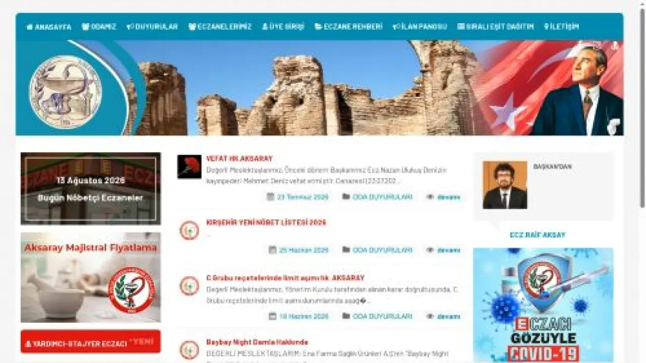 34.Bölge Aksaray Kırşehir Eczacı Odası