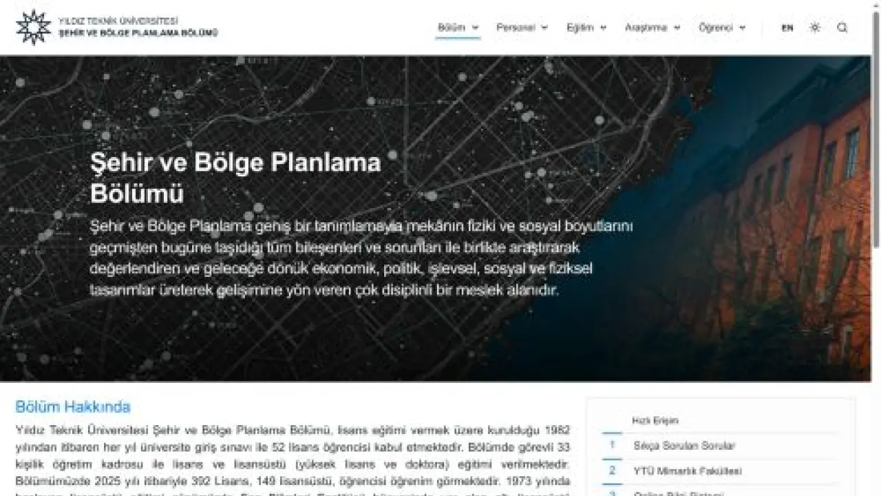 Anasayfa | YTÜ Şehir ve Bölge Planlama Bölümü