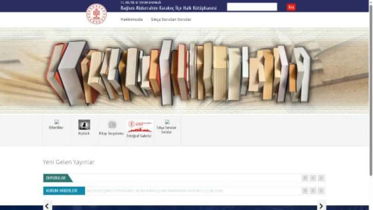 T.C. Kültür ve Turizm Bakanlığı - Bağlum Abdurrahim Karakoç İlçe Halk Kütüphanesi