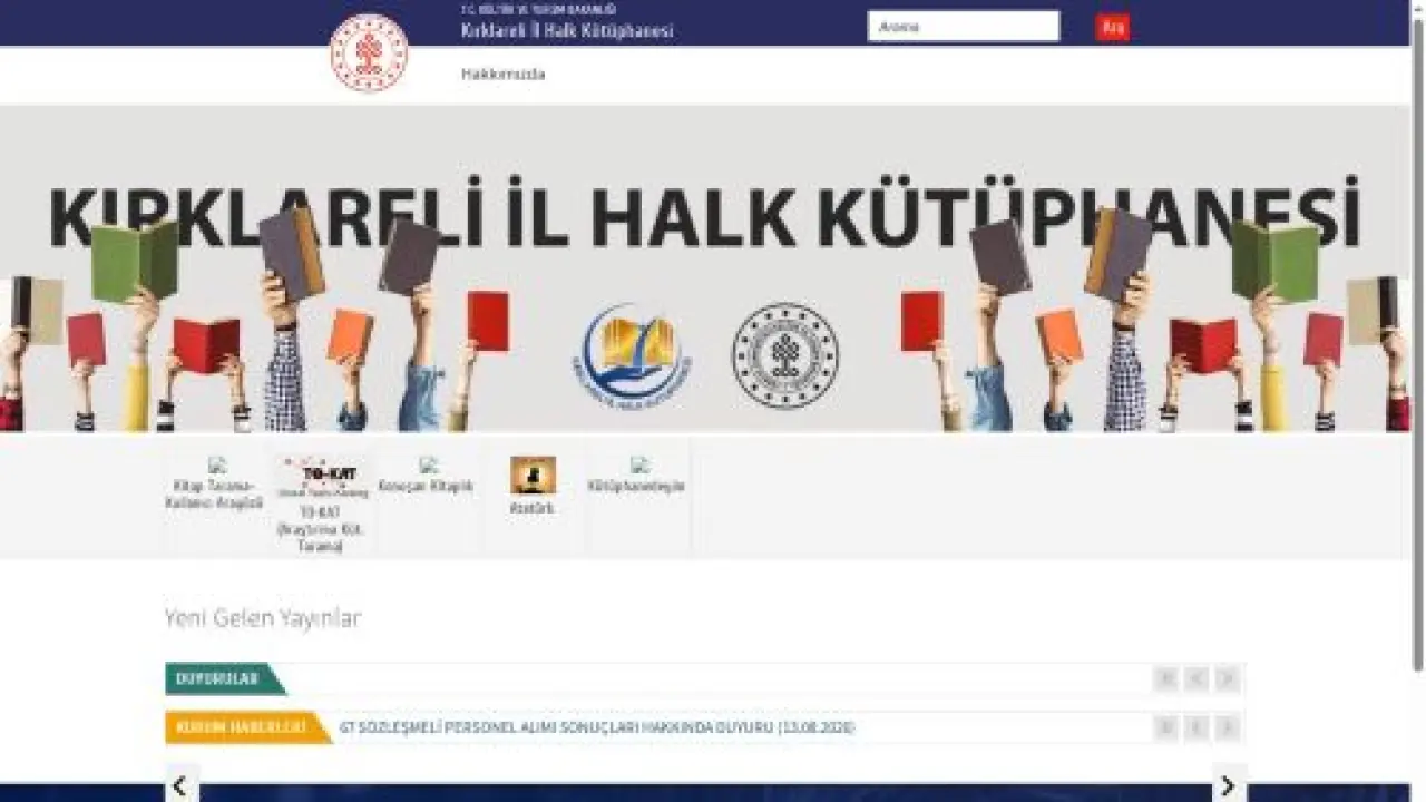 T.C. Kültür ve Turizm Bakanlığı - Kırklareli İl Halk Kütüphanesi
