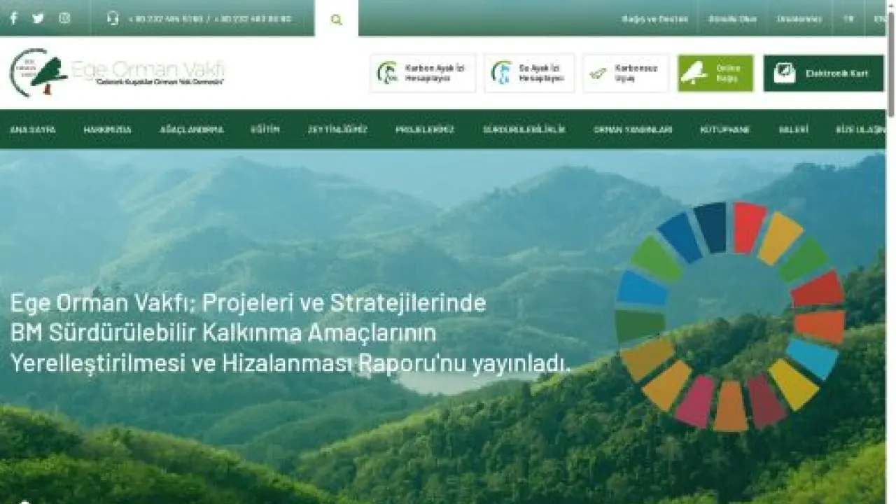 EGE ORMAN VAKFI | Online fidan bağışı, ağaç, fidan, koru ve orman, ağaçlandırma projeleri, karbonmetre
