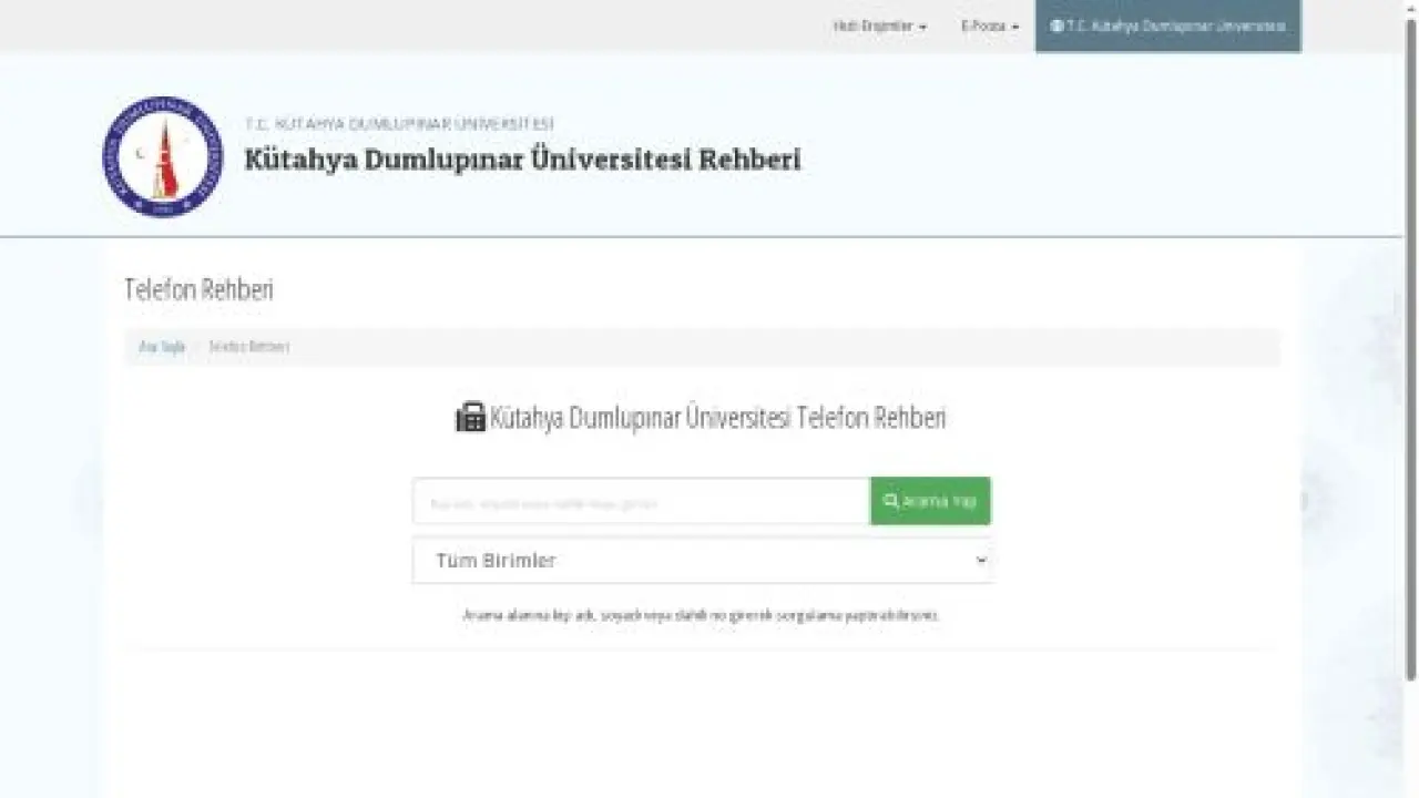 Kütahya Dumlupınar Üniversitesi Rehberi