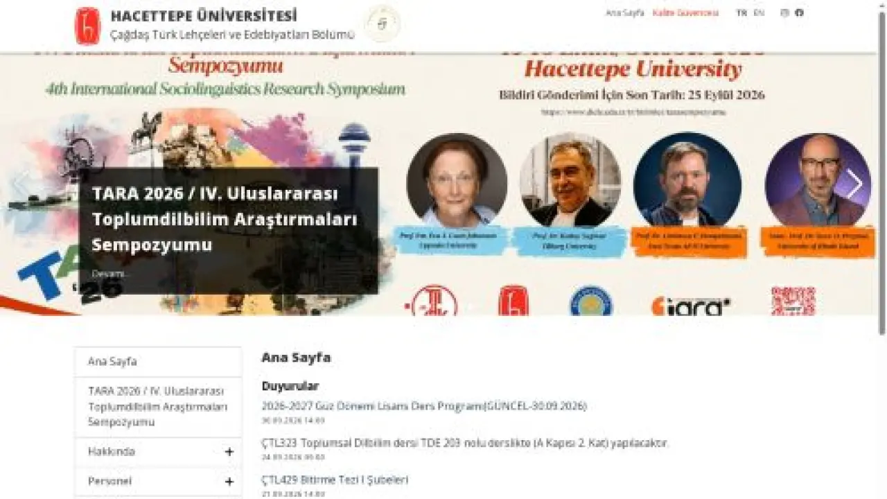 Hacettepe Üniversitesi Çağdaş Türk Lehçeleri ve Edebiyatları Bölümü