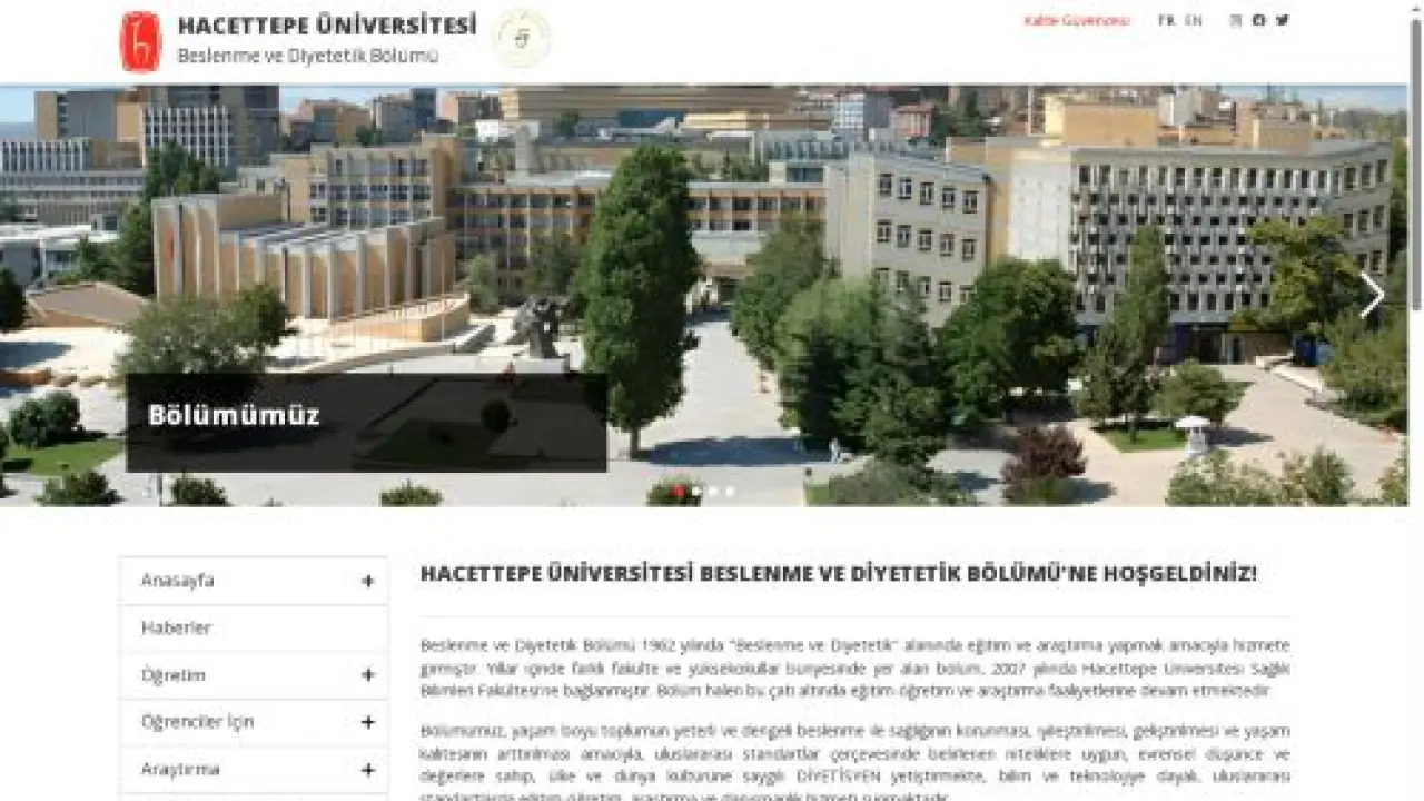 Hacettepe Üniversitesi Beslenme ve Diyetetik Bölümü